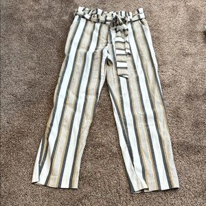 Love Scarlett Striped Paperbag Waist Pants